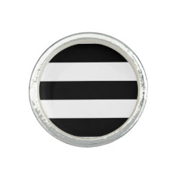 black-white-stripes ring