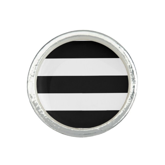 black-white-stripes ring (Front)