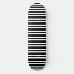Black White Stripes Seamless Pattern Skateboard