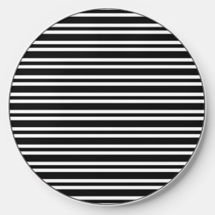 Black White Stripes Seamless Pattern Wireless Charger