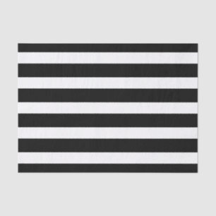 Black & White Stripes Striped Tissue Paper
