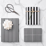 Black & White Stripes Wrapping Paper Sheets<br><div class="desc">Add a sweet and charming touch to your gifts with this Black & White Stripes Wrapping Paper. Perfect for birthdays,  baby showers,  weddings,  and more,  its classic striped design makes every present look delightful and festive.</div>
