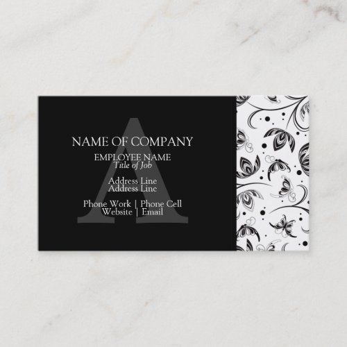 BusinessCards With Monograms  Profile Cards Business Card
