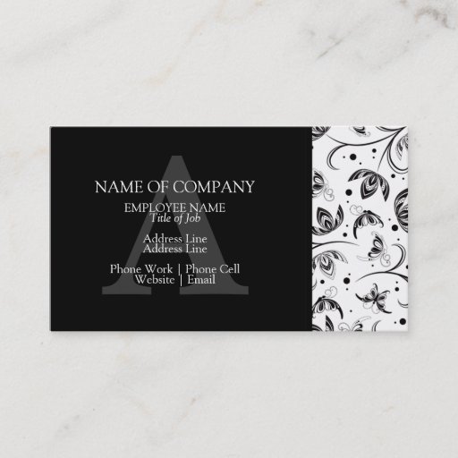 Customizable BusinessCards With Monograms  Profile Cards Business Card