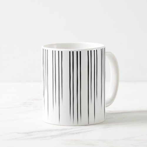 BlackWhite Stylish Stripe Pattern Coffee Mug