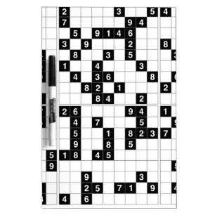 black white sudoku Dry-Erase board