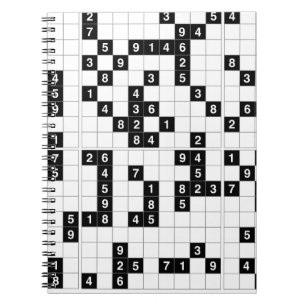 black white sudoku notebook
