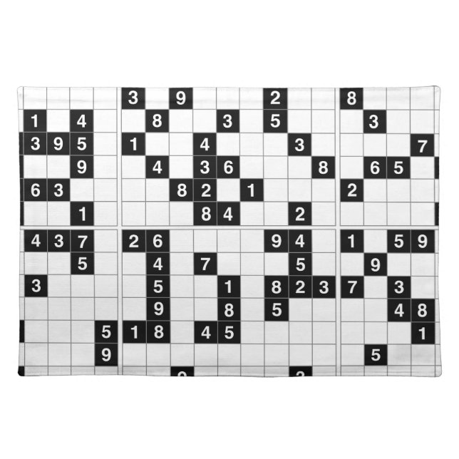black white sudoku placemat (Front)