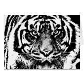 Black White Sumatran Borneo Tiger Eye Artwork (Front Horizontal)