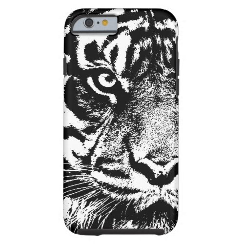 Black White Sumatran Borneo Tiger Eye Artwork Tough iPhone 6 Case