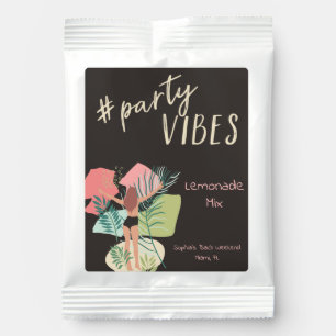 Black & White Summer Bachelorette Party Favor Lemonade Drink Mix