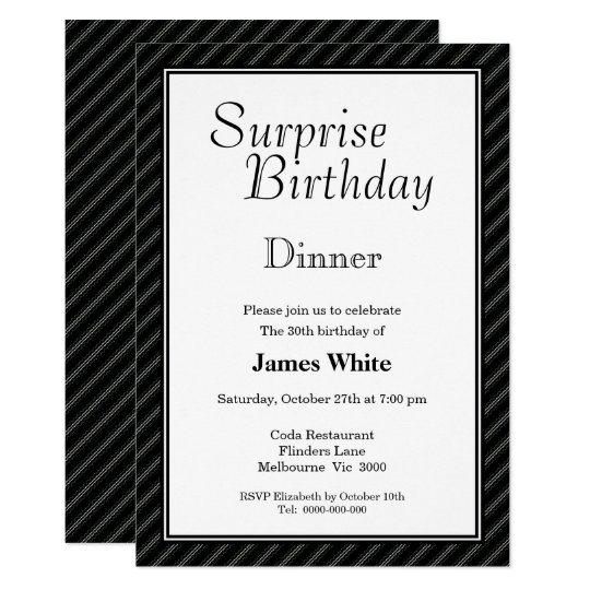 Surprise Birthday Dinner Invitation 6