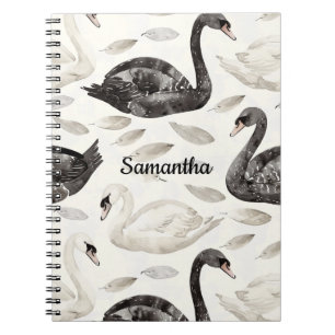 Black White Swans Notebook