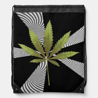 Black&White Swirl....... Drawstring Bag