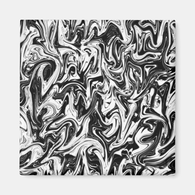 Black & White Swirl Magnet (Front)