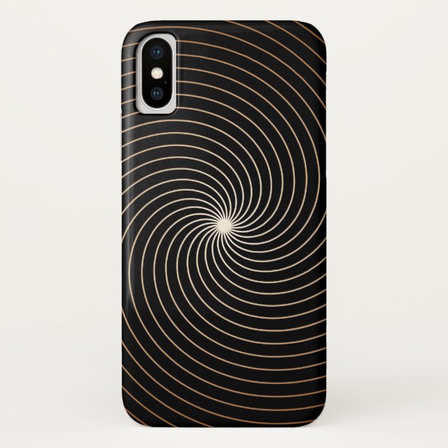 Black & White Swirl w/Tan Gradation Case-Mate iPhone Case (Back)