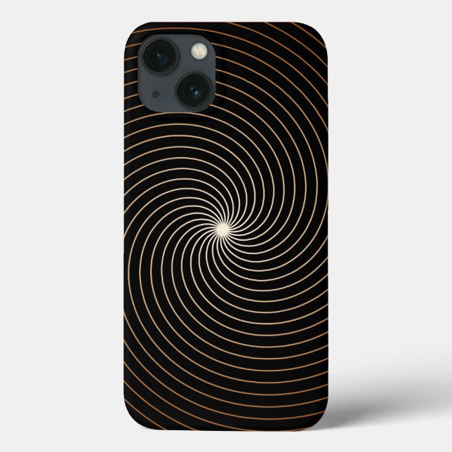 Black & White Swirl w/Tan Gradation Case-Mate iPhone Case (Back)