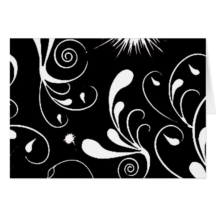 black white swirls cards