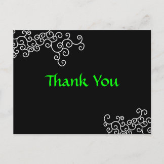 Black & White Swirls Postcard