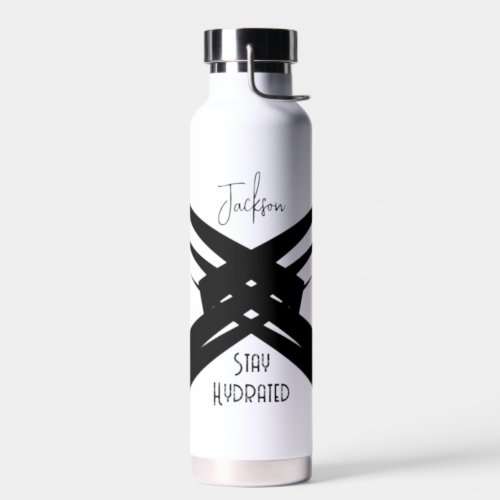 Black White Symbol Hot Cold Beverage Water Bottle