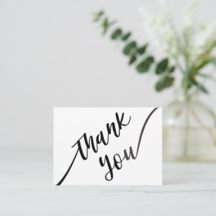 Black & White Sympathy Funeral Thank You Card