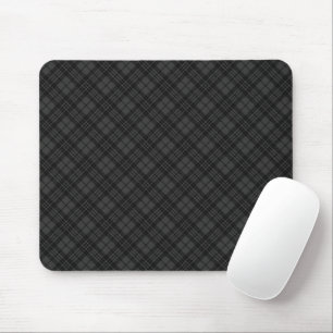 Black white tartan plaid winter Christmas pattern Mouse Pad