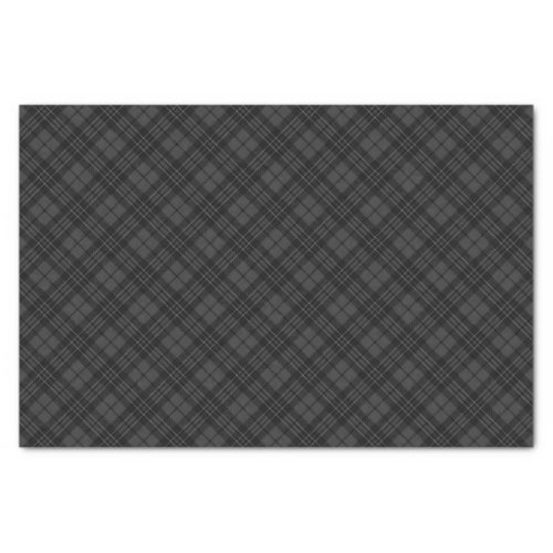 Black white tartan plaid winter Christmas pattern Tissue Paper