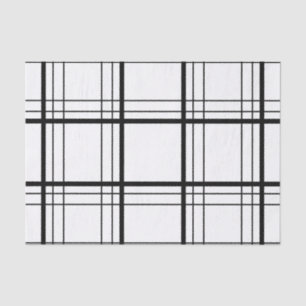 Black & White Tartan Tissue Paper