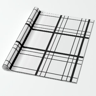 Black & White Tartan Wrapping Paper