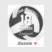 black white team colors volleyball player name