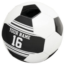 Black White Team Jersey Custom Number Name Soccer Ball Black White Team Jersey Custom Number Name Soccer Ball