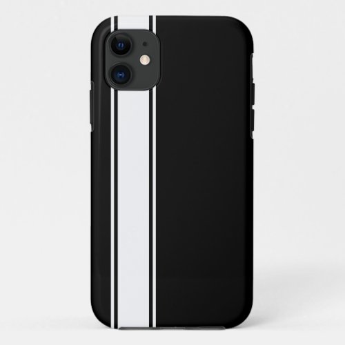 Black  White Team Jersey Stripe iPhone 5s Case