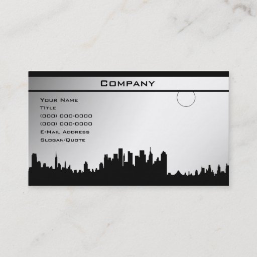 Customizable Black &amp; White Template 3 Business Card Templates