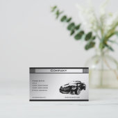 Black & White Template 5 Business Card (Standing Front)
