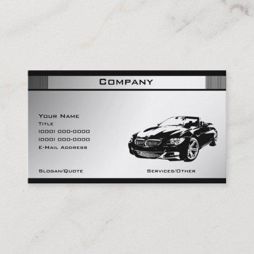 Black &amp; White Template 5 Business Card