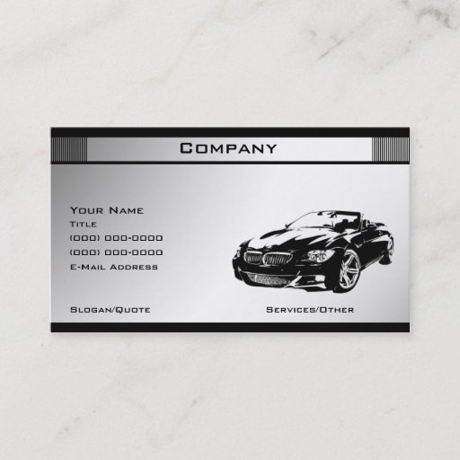 Customizable Black &amp; White Template 5 Business Card