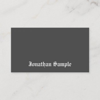 Black White Template Nostalgic Old English Text Business Card by art_grande at Zazzle