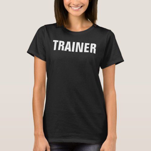 Black White Template Womens Team Trainer Coach T_Shirt