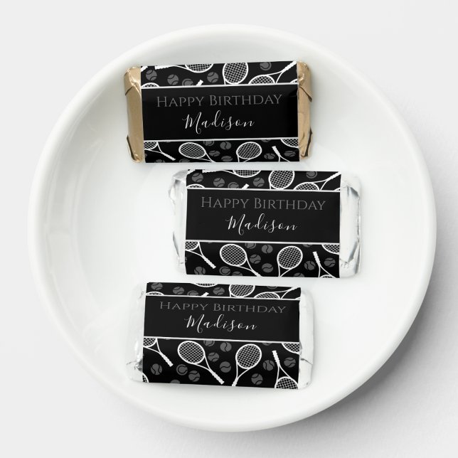 Black & White Tennis Birthday Hershey's Miniatures (Creator Uploaded)