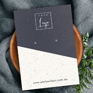 Black White Texture Ceramic Earring Display Logo B Business Card