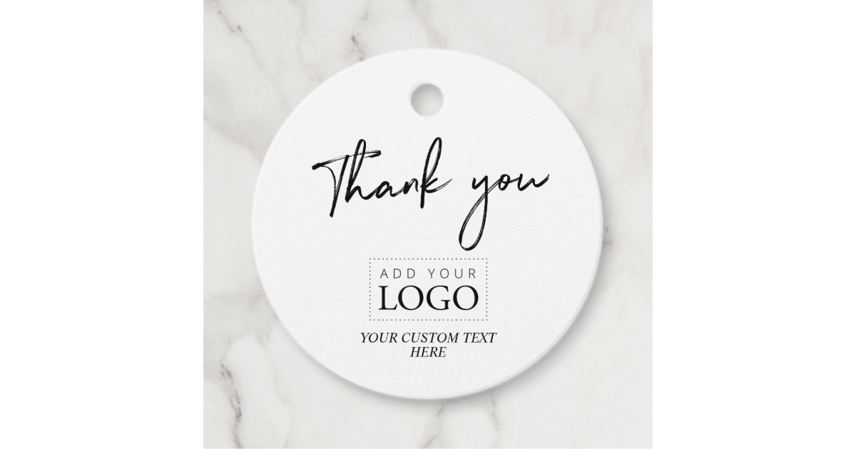 Personalized Business Logo Thank You Favor Tags