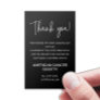 Black White Thank You Donate To Charity Wedding Place Card
