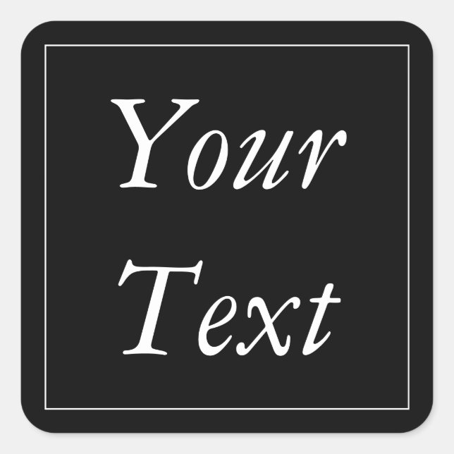 Black & White Thank You Stickers and Favor Labels (Front)
