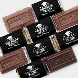 Black White The Adventure Begins Graduation Hersh Hershey's Miniatures