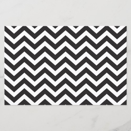 Black  White Thick Chevron Cardstock