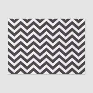 Black & White Thick Chevron Wedding New Year's Eve Tissue Paper