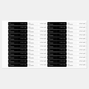 Black & White Thin Candle Tamper-Proof Seal Labels