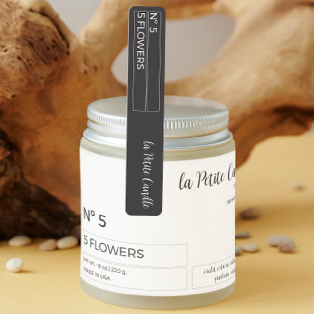 Black & White Thin Candle Tamper-Proof Seal Labels (Creator Uploaded)