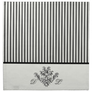 Black & White Ticking Stripes Napkin