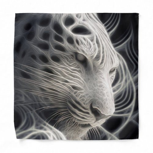 Black white Tiger 3D Render Bandana